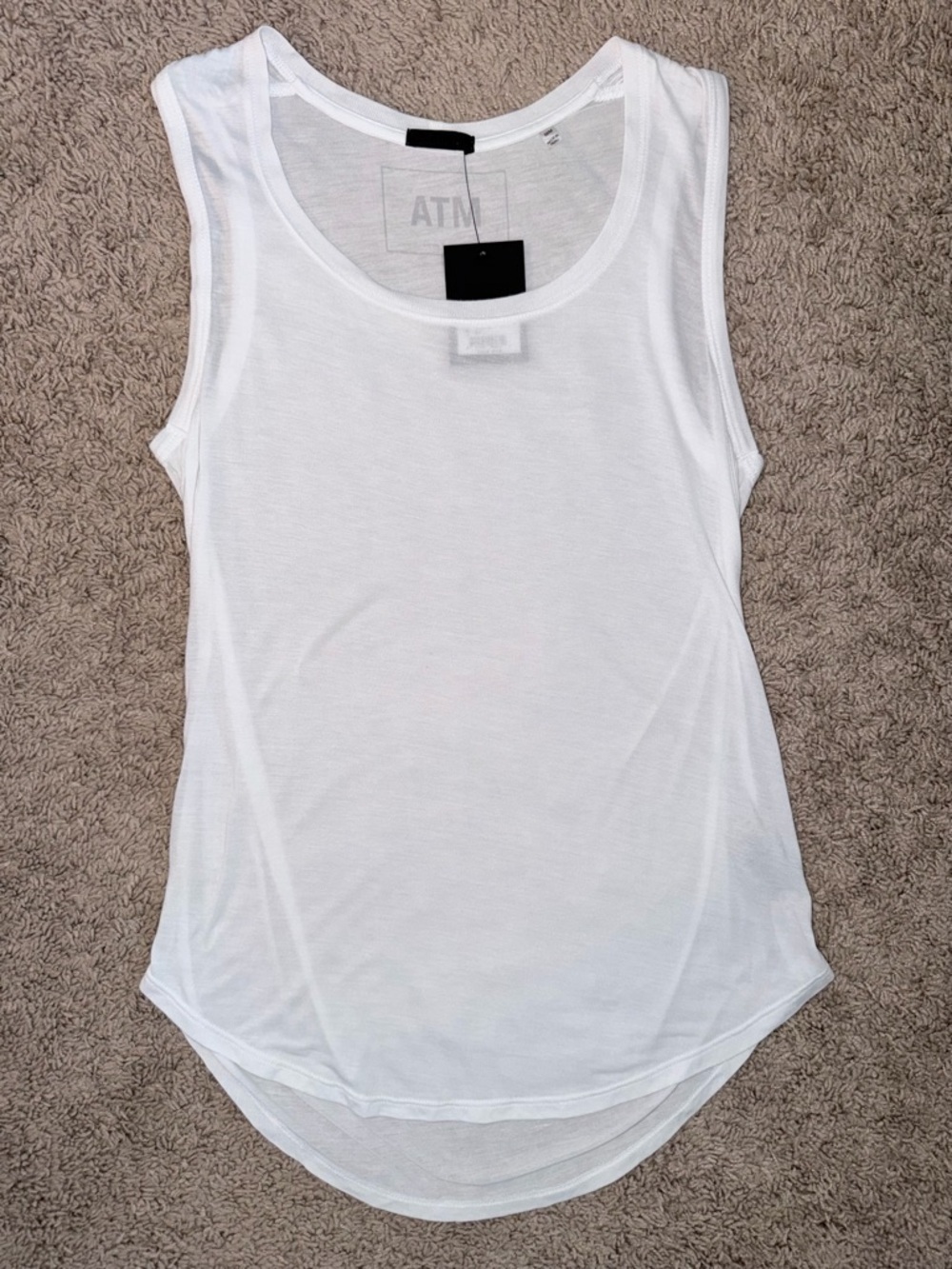 ATM Anthony Thomas Melillo White Scoop Neck Tank Top - Picture 5 of 10